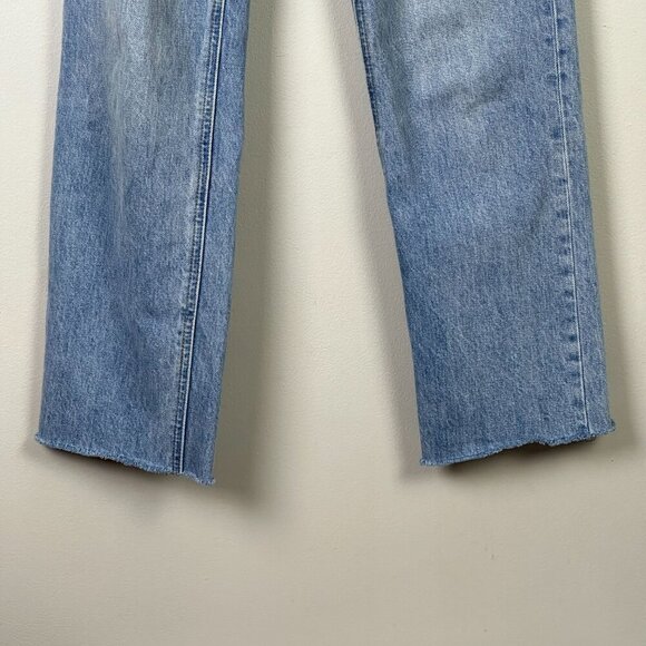 Denim Forum Joni High Loose Raw Hem Light Wash Jeans - Picture 5 of 11